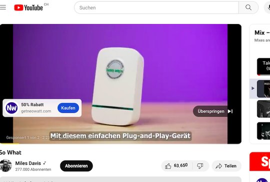  Auch wenn Werbung in manchen Fällen als störend angesehen wird, kann sie gleichzeitig als glaubwürdig und informativ wahrgenommen werden, zum Beispiel auf Youtube...