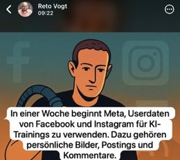RetoVogtpostetZustimmungshinweisezuMetasKI-Aktion-wieKleinReportberichtet