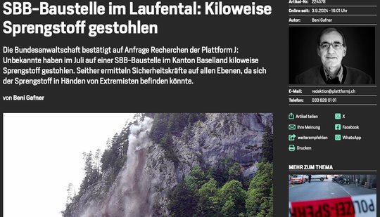 «Ich habe mehrere Tage recherchiert», sagte Beni Gafner über den wortwörtlichen Knaller... (Bild: Screenshot KR)