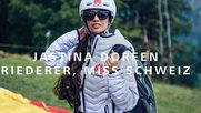 Miss Schweiz auf Paragliding-Flug