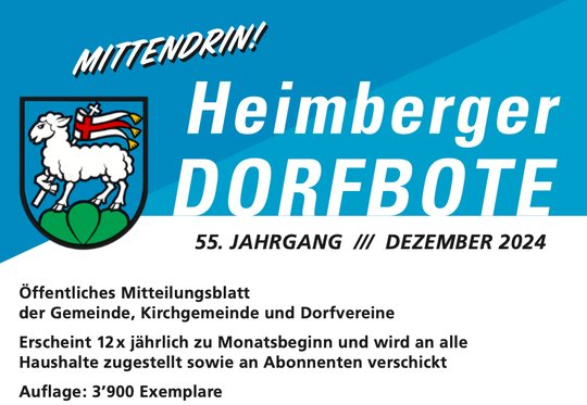 Der «Dorfbote» wird zwölfmal jährlich allen Haushalten der Berner Gemeinde Heimberg zugestellt... (Bild: Screenshot gerberdruck.ch)