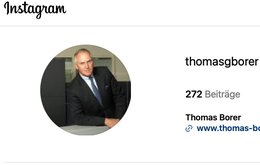 Der Ex-Botschafter Borer auf Instagram...