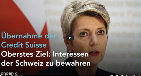 Alternativlos? Nach Crash der Credit Suisse per Notverordnung und Wegsperrklausel regiert, nachdem die Öffentlichkeit vorab mit 209 Milliarden Franken haftete...    (Bild phoenix)