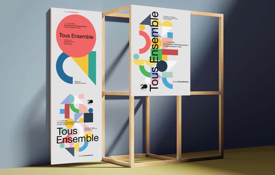 «Tous Ensemble»: Konzeption und die Gestaltung des 20-Jahre-Jubiläumssignets und der Key-Visuals für das Schweizer Stiftungssymposium...