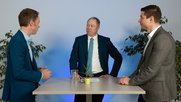 Nationalratskandidat Adrian Schoop (l.) im Talk mit Philipp Gut und dem Transportunternehmer und Nationalrat Benjamin Giezendanner…              (Screenshot Youtube)