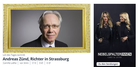 Werbekunden könn(t)en hier inserieren..(Screenshot nebelspalter.ch)