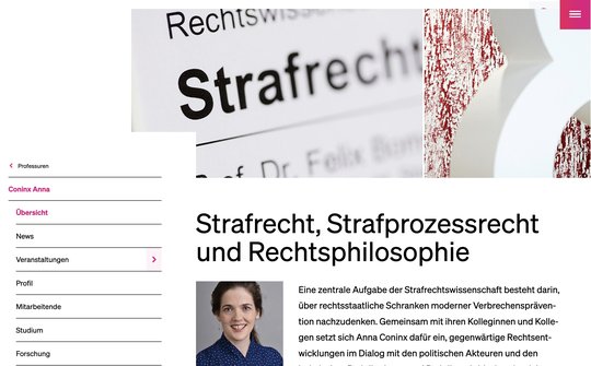 «Unbezahlter Urlaub» und ein bezahltes «Auslandsemester» für Anna Coninx...    (Bild Screenshot/Uni Luzern)