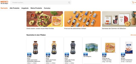 Von 150 auf 100 Eigenmarken: Dachmarke «Migros» kommt wieder zum Zug...    (Sreenshot Migros-Online)