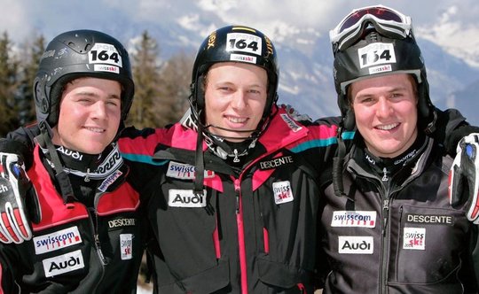 Anno 2005 warben sogar Schweizer Skistars für den Nachrichtendienst «Sport164» (© Bild: Keystone-SDA/Olivier Maire)