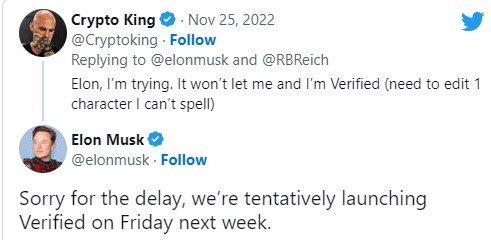 Einmal mehr gibt es neue Versprechungen von Elon Musk rund um die Verifizierung von Twitter-Accounts...