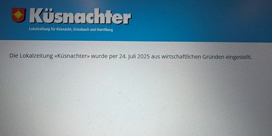 Der «Küsnachter» liegt in den ewigen Jagdgründen der Schweizer Medienwelt...