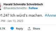 Harald Schmidt könnte ab Januar 2024 übernehmen...           (Bild: Twitter)