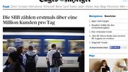 Neu gestaltete Webseite des «Tages-Anzeiger»
