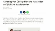 Sollte Claudine Gay, die zurückgetretene Präsidentin der Universität Harvard, die Schweizer Öffentlichkeit so dominieren?... (Bild: Screenshot srf.ch)