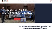 Macht mobil mit eigener Webseite «Stopp ESC in der Schweiz»: Eidgenössisch-Demokratische Union (EDU)…    (Screenshot EDU)