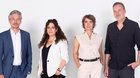 Die vier Neuen an der Redaktions-Spitze: Pierre-Olivier Volet, Cynthia Gani, Nathalie Ducommun und Michel Jeanneret... (v.l., Bild: © RTS / Anne-Laure Leuchat)