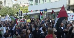 Pro-Palästina-Demo auf dem Helvetiaplatz...