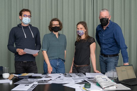 Ein Gründerteam mit Mut: (v.l.) Sebastian Schneider, Marion Loher, Nicole Tannheimer und Urs Bucher...    (Bild: Urs Bucher)