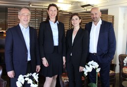 Alder, Dubach, Blume und CEO Frank (v.l.n.r)