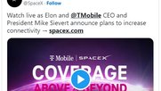 Elon Musk und Mike Sievert von T-Mobile sind miteinander im Gespräch, und dies nicht nur über das Handy, sondern konkret am Verhandlungstisch...