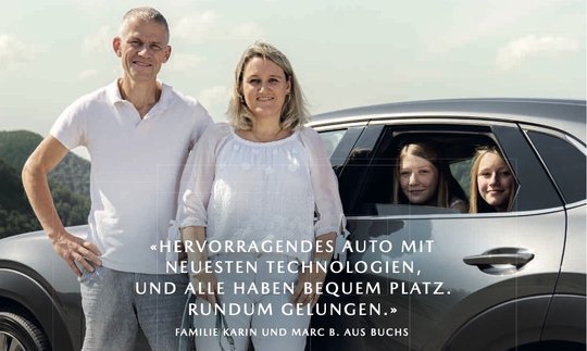 Mazdas Testimonial-Kampagne mit Kundenbewertungen ist in Schweizer Medien zu sehen... (Bild: © Mazda)