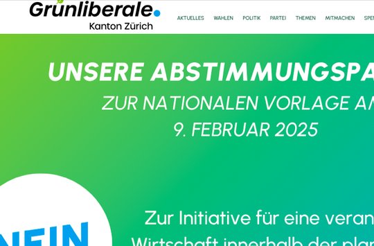 Die Zürcher Brandingagentur will die «innere Schönheit» der Partei zum leuchten bringen... (Bild: Screenshot zh.grunliberale.ch)