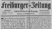 Die vierte «Freibuger Nachrichten» aus 1865