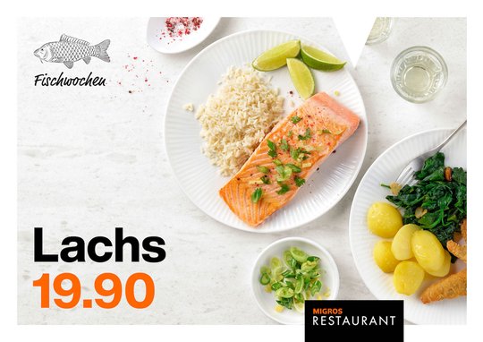 Die Kreativen von Branders haben die bekannten Migros-Primärfarben um das «Migros Restaurant Warm Grey» ergänzt... (Bild: zVg)