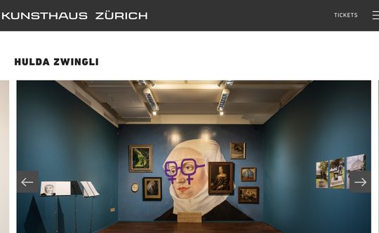 Wahre Aufsteigerin: Das feministische Kollektiv Hulda Zwingli mit eigener Ausstellung im Kunsthaus Zürich... (Bild: Screenshot kunsthaus.ch)