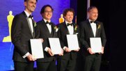 Das Entwicklerteam bei der Preis-Gala