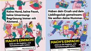 In der Fortsetzung der Kampagne des BAG sollen jetzt vermehrt die jungen Party-Leute angesprochen werden...