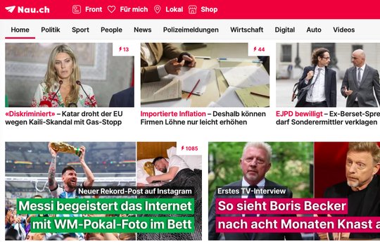 Ziel ist es wie immer, die Leser stärker zu binden – mit Click-Angeboten am Artikelende. (Bild Screenshot nau.ch)