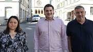 Karen Zweifel, Fabio Lutz (Mitte) und Willi Bösch sind die neue Geschäftsleitung… (© fridolin.ch)