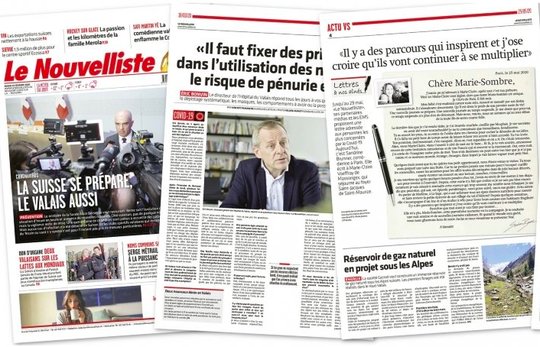 «Wir machen nur unseren Job», relativierte Chefredaktor Vincent Fragnière das Lob der Jury. (Bild © Le Nouvelliste)