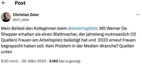 Werner-de-Schepper-erneut-Trend-aufXTwitter-wieKleinReport-berichtet