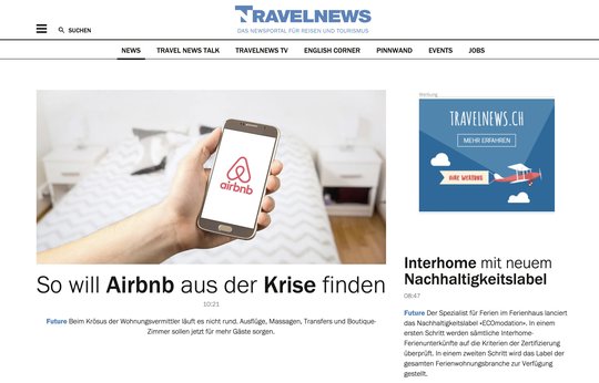 Die Redaktion von travelnews.ch bleibe weiterhin unabhängig…   (Bild: Screenshot travelnews.ch)