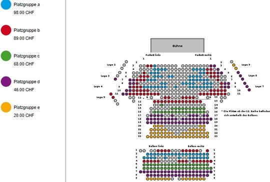 Viele Plätze bleiben frei im Zürcher Schauspielhaus...         