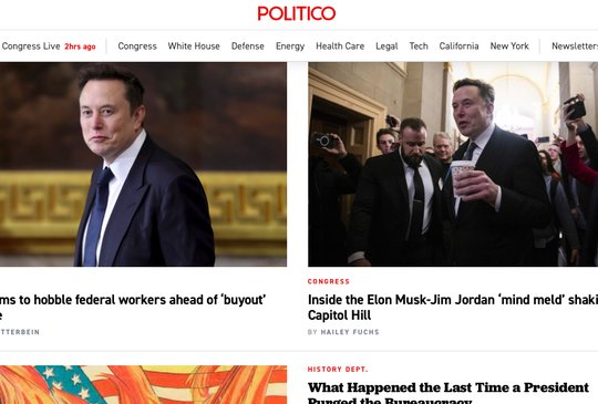 Das zu Axel Springer gehörende «Politico» soll 8,4 Millionen US-Dollar in einem Jahr bekommen haben... (Bild: Screenshot)