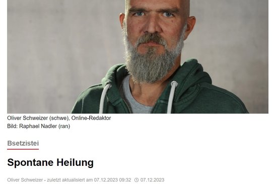 In einer Kolumne äusserte sich ZT-Redaktor Oliver Schweizer in einem Satz ironisch über die Booster-Impfung… (Bild: Screenshot Webseite Zofinger Tagblatt)