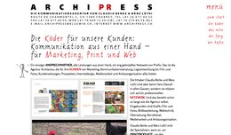 Neu gestaltete Webseite von Archipress