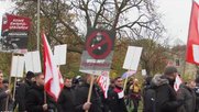 Aufmarsch der rechtsextremen NPD am Samstag in Hannover. NPD hetzt gegen drei namentlich genannte Journalisten, die über Rechtsextremismus in Deutschland berichten...