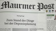 Die Gemeindezeitung «Maurmer Post» mischt sich aktiv in den Wahlkampf ein - entgegen den eigenen Richtlinien...   (Screenshot: Klein Report)