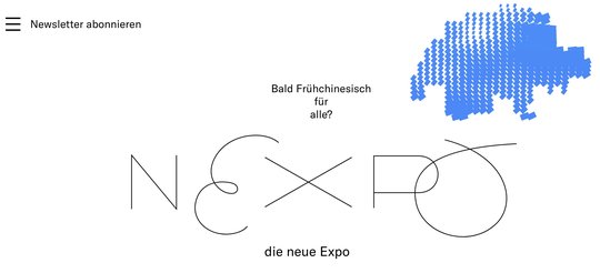 Die Nexpo ist eine Initiative der zehn grössten Schweizer Städte… (Screenshot: nexpo.ch)