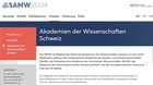 Die Akademien der Schweiz suchen das Gespräch mit SRF… (Bild: Screenshot samw.ch)