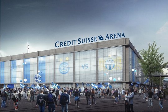 So präsentiert sich die «Credit Suisse Arena» in einer Projektzeichnung....