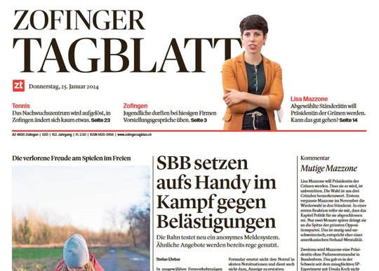 Vielerorts vermisst: Die Donnerstags-Ausgabe des «Zofinger Tagblatts»... (Bild: Screenshot Zofinger Tagblatt)