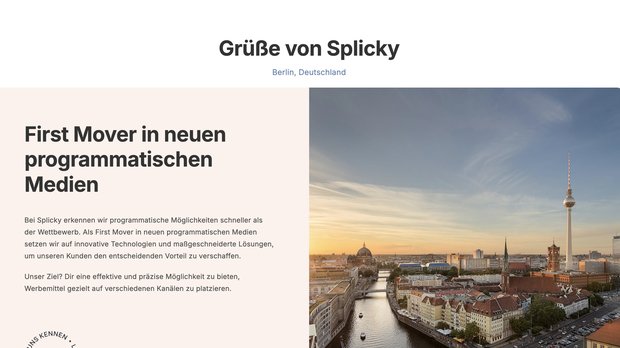 Die Goldbach Group übernahm 2015 Splicky in Berlin....   (Bild: Screenshot/Splicky)