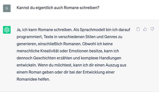 ChatGPT wie er leibt und lebt: Smart, selbstbewusst und hilfsbereit. Was will man mehr? (Bild Screenshot KR)