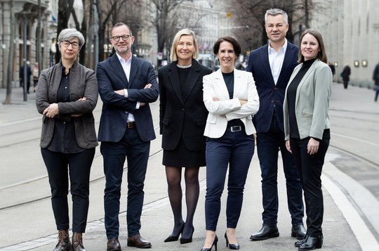 Das Team: Barbara Tischhauser Bandli, Lukas Zihlmann, Susanne Müller-Zantop, Sabrina Huber, Jouni Epper und Katrin Frei... (v.l., Bild: zVg)