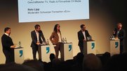 Alexander Duphorn, Jonas Projer, Nathalie Wappler und Roger Elsener diskutierten über das Fernsehen der Zukunft...